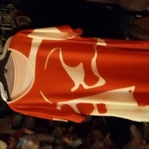 RED & WHITE AVANT GARDE MAXI DRESS